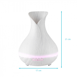 Luftfuktare / aroma diffuser SPA 15 WHITE WOOD 400ml, aromaterapi, timer