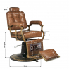 Barberarstol GABBIANO BOSS OLD LEATHER ljusbrun