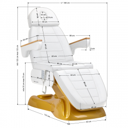 Elektrisk behandlingssäng vit SILLON LUX 273B GOLD 3-motor