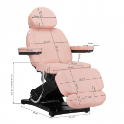 Elektrisk behandlingssäng SILLON CLASSIC rosa 3-motor