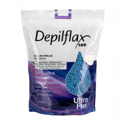 Hårdvax för hårborttagning utan remsor DEPILFLAX Ultraflex blue 1000g