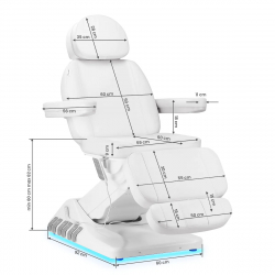 Elektrisk behandlingssäng SILLON LUXURY 2 vit 3-motor