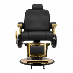 Barberarstol HAIR SYSTEM MT-91 GOLD svart