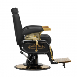 Barberarstol HAIR SYSTEM MT-91 GOLD svart