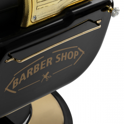 Barberarstol HAIR SYSTEM MT-91 GOLD svart