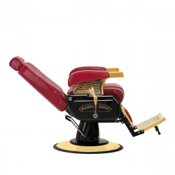 Barberarstol HAIR SYSTEM MT-91 GOLD röd