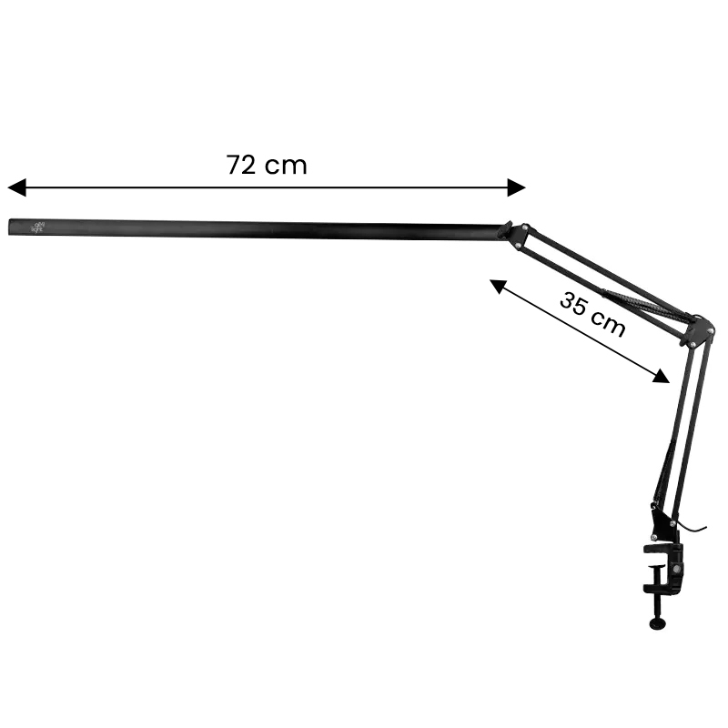 Arbetslampa / bordslampa ALL4LIGHT LASHES LINE 2 LED svart